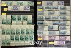US COLLECTION of 950 Stamps with PLATE NUMBERS, All Mint Never Hinged, LOOK & READ