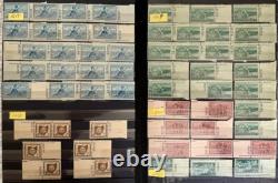 US COLLECTION of 950 Stamps with PLATE NUMBERS, All Mint Never Hinged, LOOK & READ