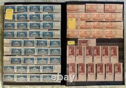 US COLLECTION of 950 Stamps with PLATE NUMBERS, All Mint Never Hinged, LOOK & READ