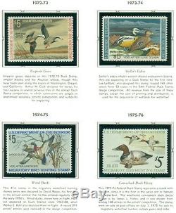 US DUCK STAMP COLLECTION #RW1-73, Complete to 2006, NH in album Scott $5,779