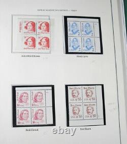 US MNH plate # block collection 1981-1990 face value $534, big lot in album