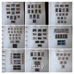 US Mint Never Hinged Stamp Collection in Hingeless Album FV +300