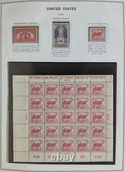 US Mint Stamp Collection 1919-70s Album NH Washington Franklin Prexies Airmail