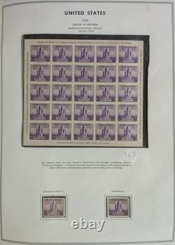 US Mint Stamp Collection 1919-70s Album NH Washington Franklin Prexies Airmail