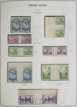 US Mint Stamp Collection 1919-70s Album NH Washington Franklin Prexies Airmail