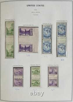 US Mint Stamp Collection 1919-70s Album NH Washington Franklin Prexies Airmail