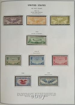 US Mint Stamp Collection 1919-70s Album NH Washington Franklin Prexies Airmail