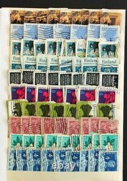 US Old Stamp Collection 10,000+ Used in Extremely Overstuffed Stock Book Album