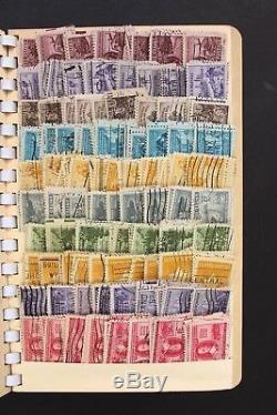 US Old Stamp Collection 6,000+ Used in Extremley Overstuffed Stock Book Album