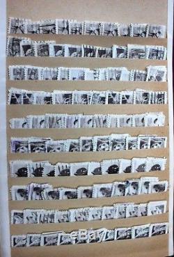 US Old Stamp Collection 7,000+ Used in Overstuffed Stock Book Album Used Stamps