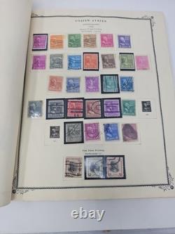 US Postage Stamp Album American With Stamps 1847-1952 Lincoln Washington