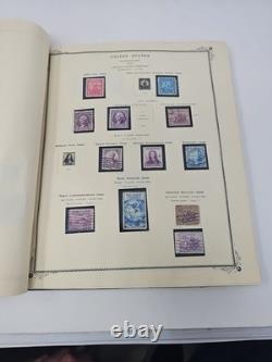 US Postage Stamp Album American With Stamps 1847-1952 Lincoln Washington