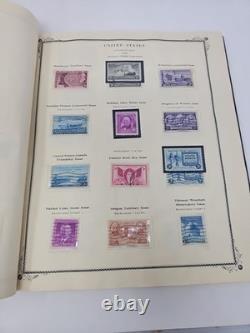 US Postage Stamp Album American With Stamps 1847-1952 Lincoln Washington