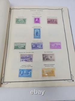 US Postage Stamp Album American With Stamps 1847-1952 Lincoln Washington