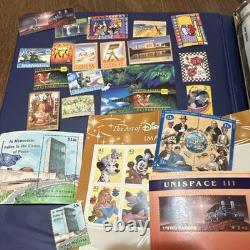 US Stamp Collection Album Art, Famous People 8 pages only and sleeves lot
