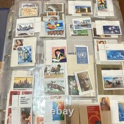 US Stamp Collection Album Art, Famous People 8 pages only and sleeves lot