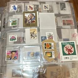 US Stamp Collection Album Art, Famous People 8 pages only and sleeves lot