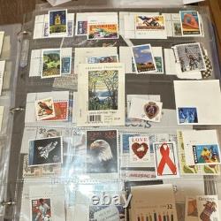US Stamp Collection Album Art, Famous People 8 pages only and sleeves lot