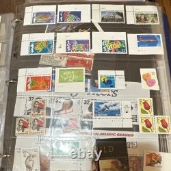 US Stamp Collection Album Art, Famous People 8 pages only and sleeves lot