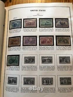 US Stamp Collection Mounted In H. E. Harris Liberty Stamp Album Tons Of Stamps