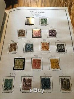 US Stamp Collection Mounted In H. E. Harris Liberty Stamp Album Tons Of Stamps