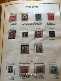 US Stamp Collection Mounted In H. E. Harris Liberty Stamp Album Tons Of Stamps