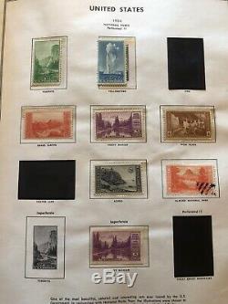 US Stamp Collection Mounted In H. E. Harris Liberty Stamp Album Tons Of Stamps