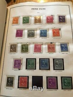 US Stamp Collection Mounted In H. E. Harris Liberty Stamp Album Tons Of Stamps