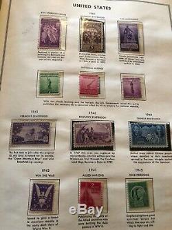 US Stamp Collection Mounted In H. E. Harris Liberty Stamp Album Tons Of Stamps