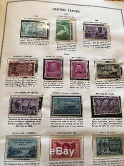 US Stamp Collection Mounted In H. E. Harris Liberty Stamp Album Tons Of Stamps