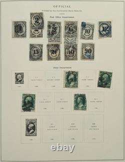 US Stamp Collection Scott Album Mint & Used Back Of The Book Officials Revenues