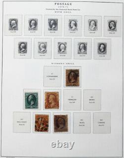 US Stamp Collection in Old Schaubek Album 1800s-1930s Scott Value $5,000+