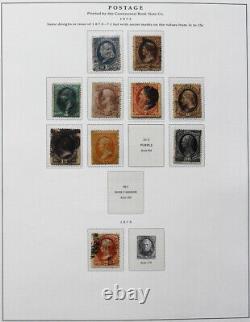 US Stamp Collection in Old Schaubek Album 1800s-1930s Scott Value $5,000+