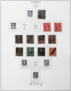 US Stamp Collection in Old Schaubek Album 1800s-1930s Scott Value $5,000+