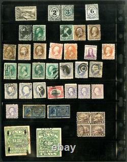 US Stamp Collection in Scott National Album 1847-1970 Scott Value $15,000+
