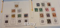 US Stamp Collection- older issues on 18 vintage album pages (C437)