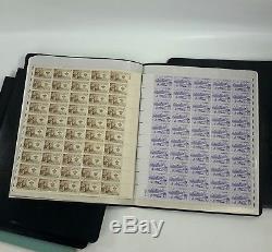 US Stamp Mint 127 Sheet Collection Albums 1947 1958 3 cent lot FV $196