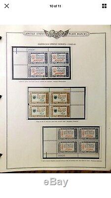 US Stamps COMPLETE Mint US Plate Block Stamp Collection in Binder Album MNH