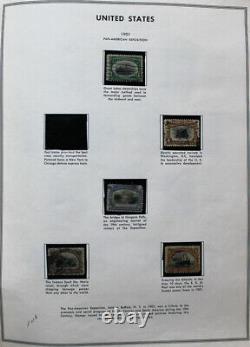 US Used Stamp Collection in Minkus Album 1800's to 1900's Scott Value $3,000