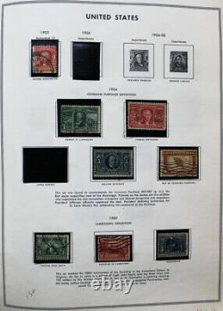 US Used Stamp Collection in Minkus Album 1800's to 1900's Scott Value $3,000