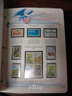 US mint stamp collection in 3 vol White Ace Specialty albums 1980-94 mostly cplt