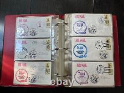 USA First Flight/First Day Cover Collection in Fleetwood Album LOOK