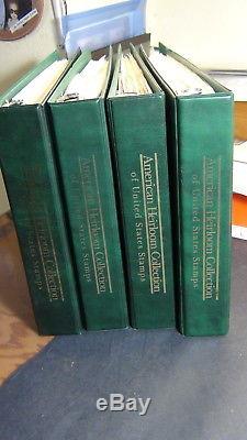 USA stamp collection in Mystic American Heirloom 4 Vol. Albums