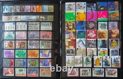Uk (british) Vintage Stamps Collection (800 + Stamps) In Album