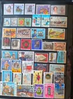 Uk (british) Vintage Stamps Collection (800 + Stamps) In Album