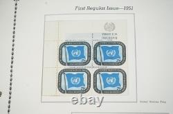United Nations 1951-1975 Collection Of 275 Mint Corner Blocks In Album