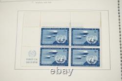 United Nations 1951-1975 Collection Of 275 Mint Corner Blocks In Album