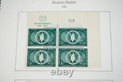 United Nations 1951-1975 Collection Of 275 Mint Corner Blocks In Album