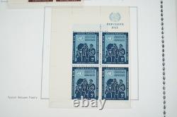 United Nations 1951-1975 Collection Of 275 Mint Corner Blocks In Album