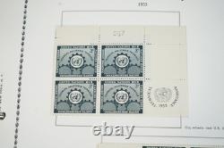 United Nations 1951-1975 Collection Of 275 Mint Corner Blocks In Album